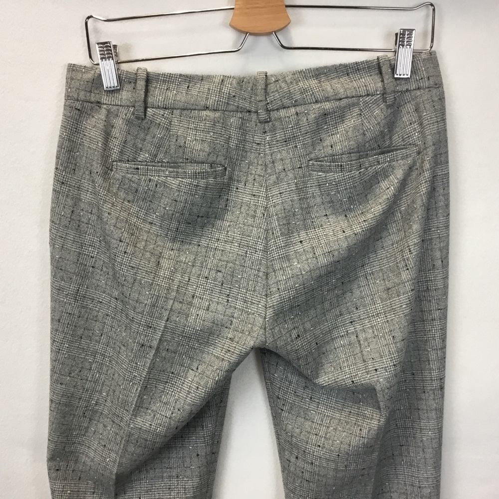 Theory Izelle Flannel Plaid Cropped Wool Pant Career Wear Academia Size 4 - Picture 4 of 10